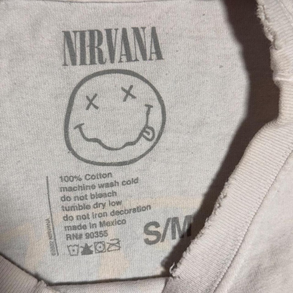 Nirvana Nevermind Holes White T Shirt Size S - Picture 3 of 6